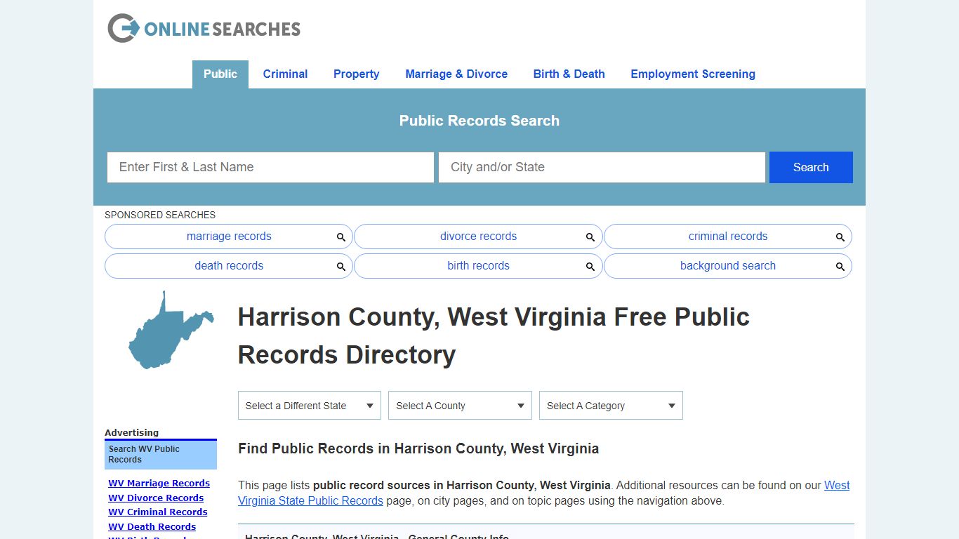 Harrison County, West Virginia Free Public Records Directory